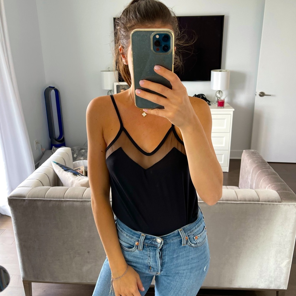 Black tank top.
